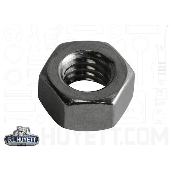 Huyett Hex Nut, 1/2"-20, Stainless Steel, Plain HXNS-050020 - main
